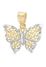 handsome butterfly gold baby charm
